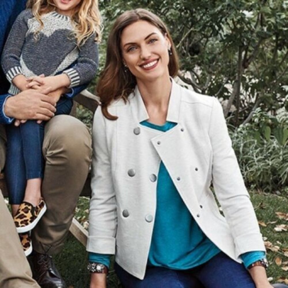 CAbi Style 3028 Charlie Oatmeal Ponte Knit Blazer Jacket Size Size XS
